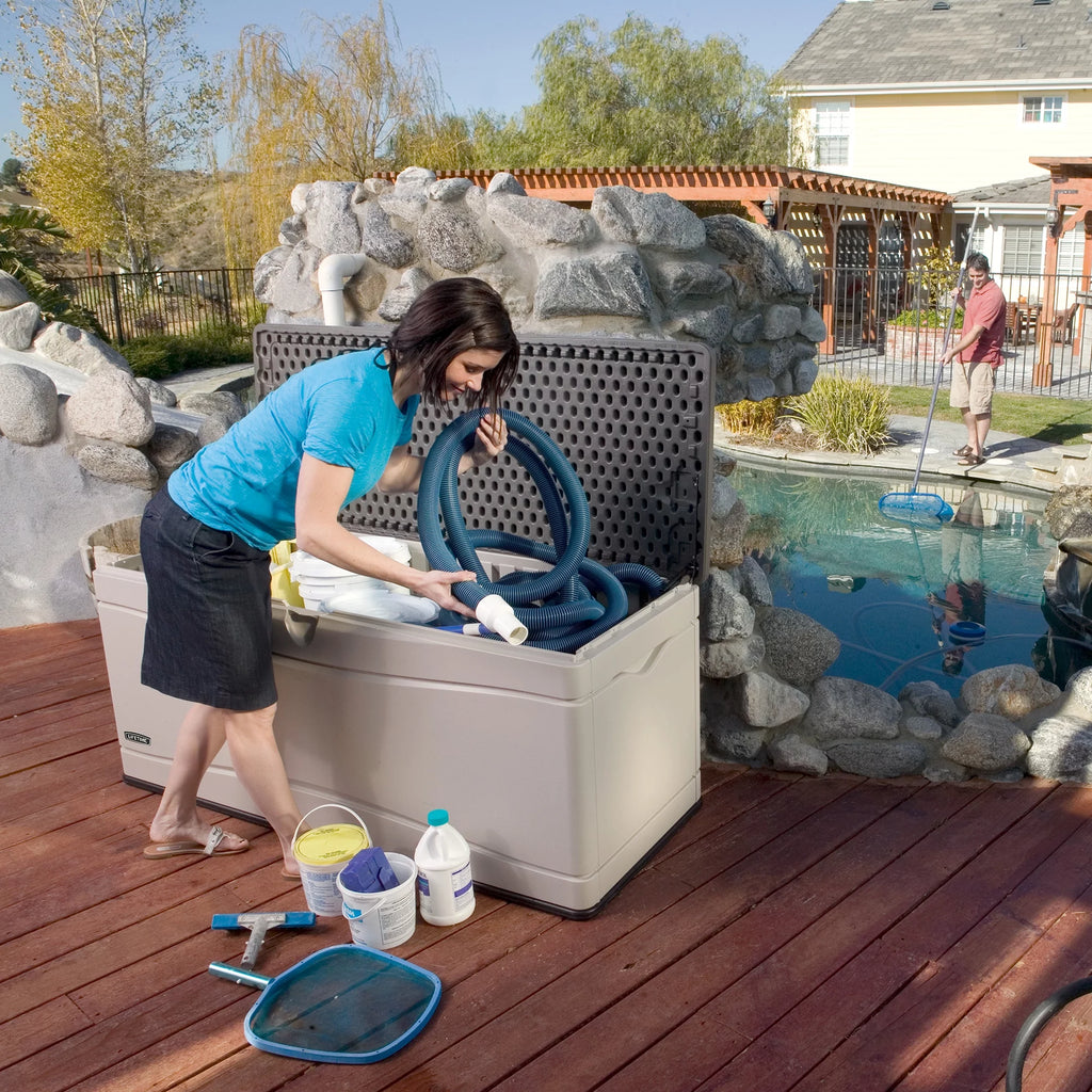 Heavy-Duty 130 Gallon Plastic Deck Box U257