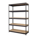 Heavy-Duty 5-Shelf Metal Shelving Storage Unit, Black Y9756