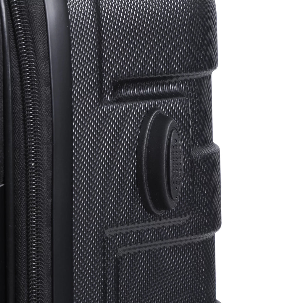 3pcs Black Spinner Luggage Suitcase Set L485556