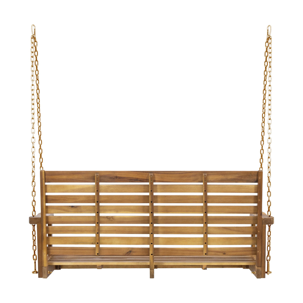 Teak Acacia Wood Outdoor Porch Swing B69158