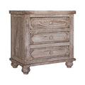 31 Inch Mango Wood 3 Drawer Nightstand X3957