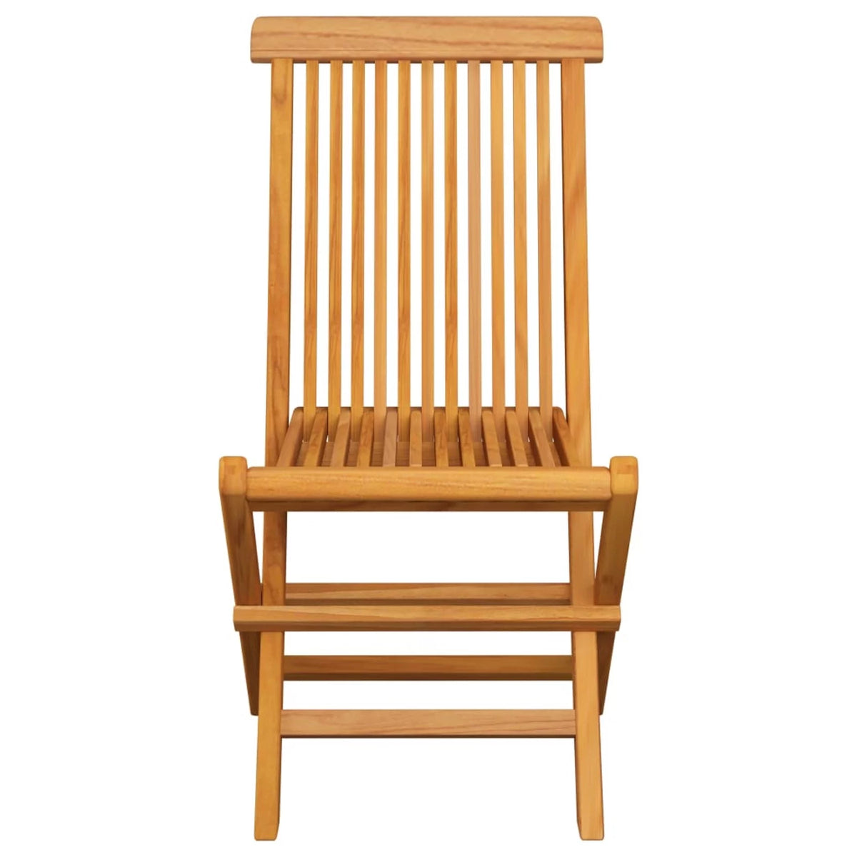 Set of 2 Gray Cushion Teak Wood Foldable Outdoor Dining Chair H73889