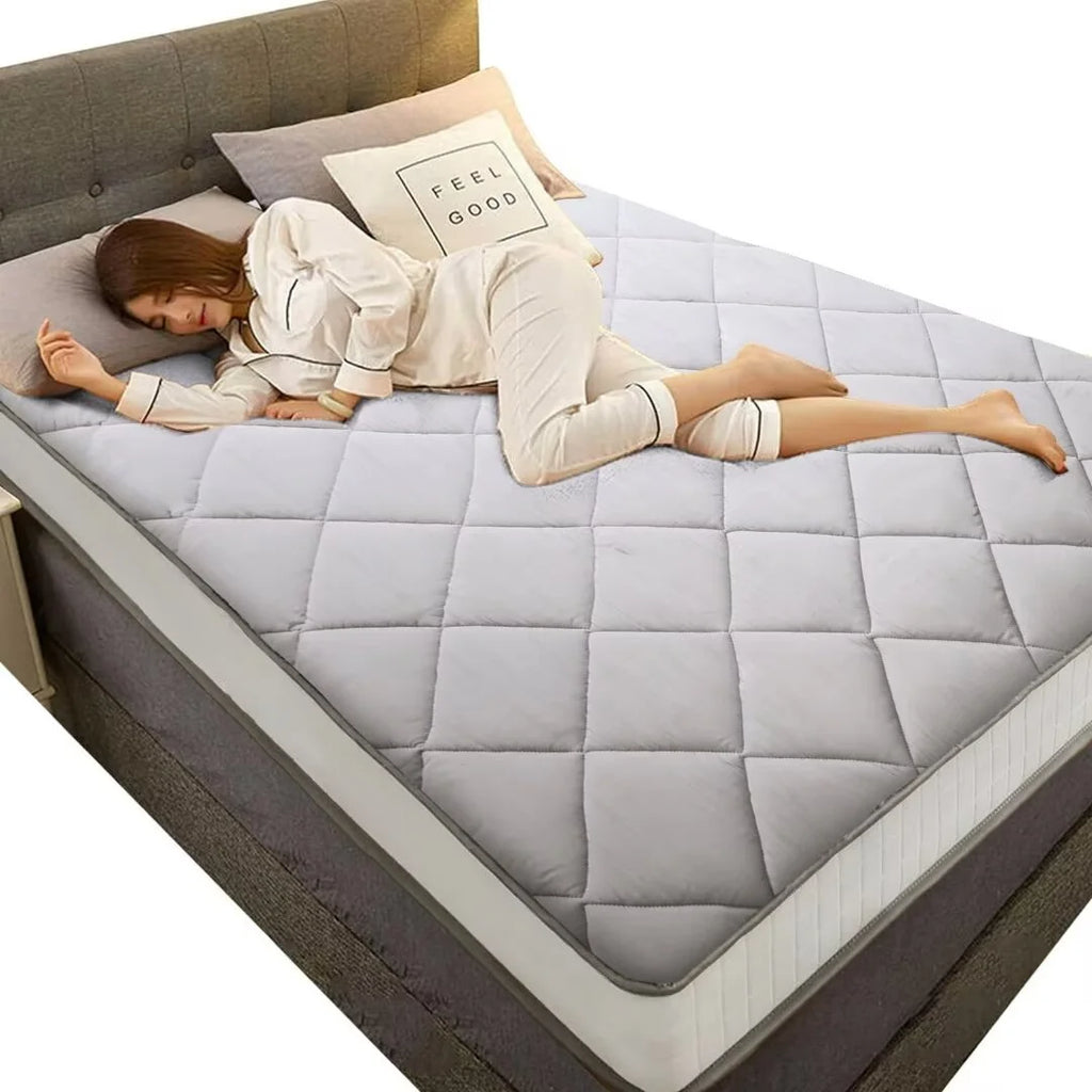 Japanese Floor Mattress Futon Mattress, Foldable Roll Up Mattress, Coffee, Full Size X548