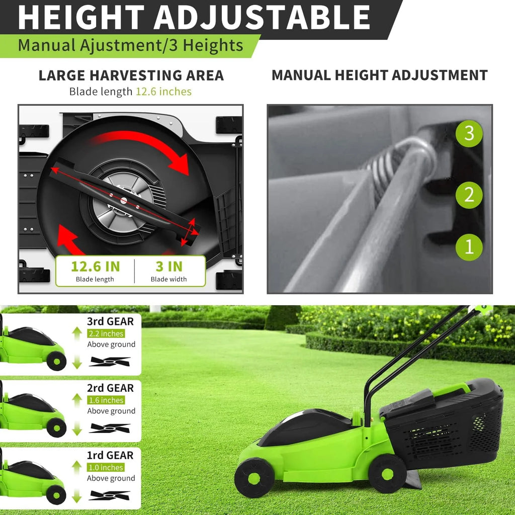 13-inch 12-Amp Electric Lawn Mower with 25L Collection Box R833507