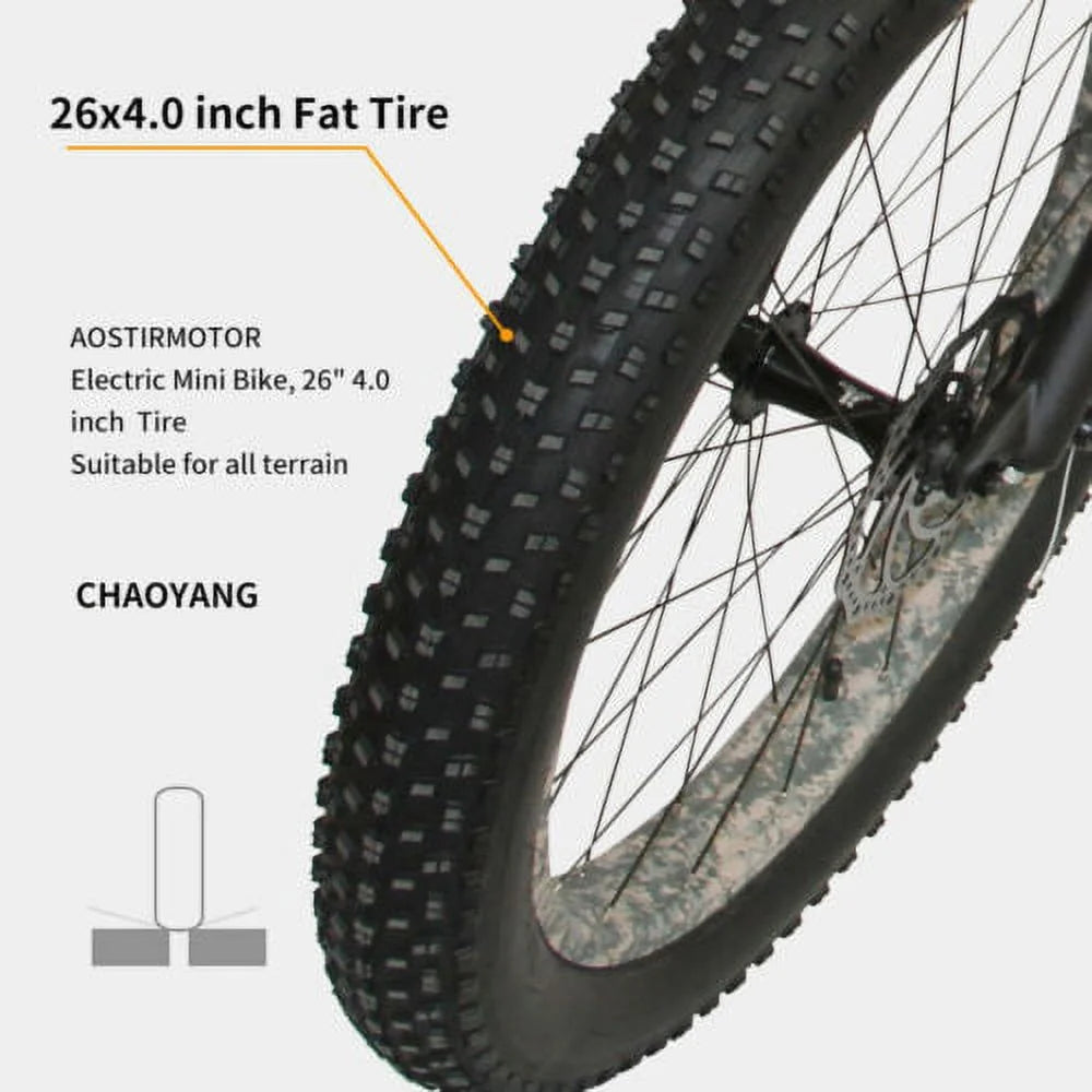 749W 48V 13AH Electric Mountain Bike with Rack L32260
