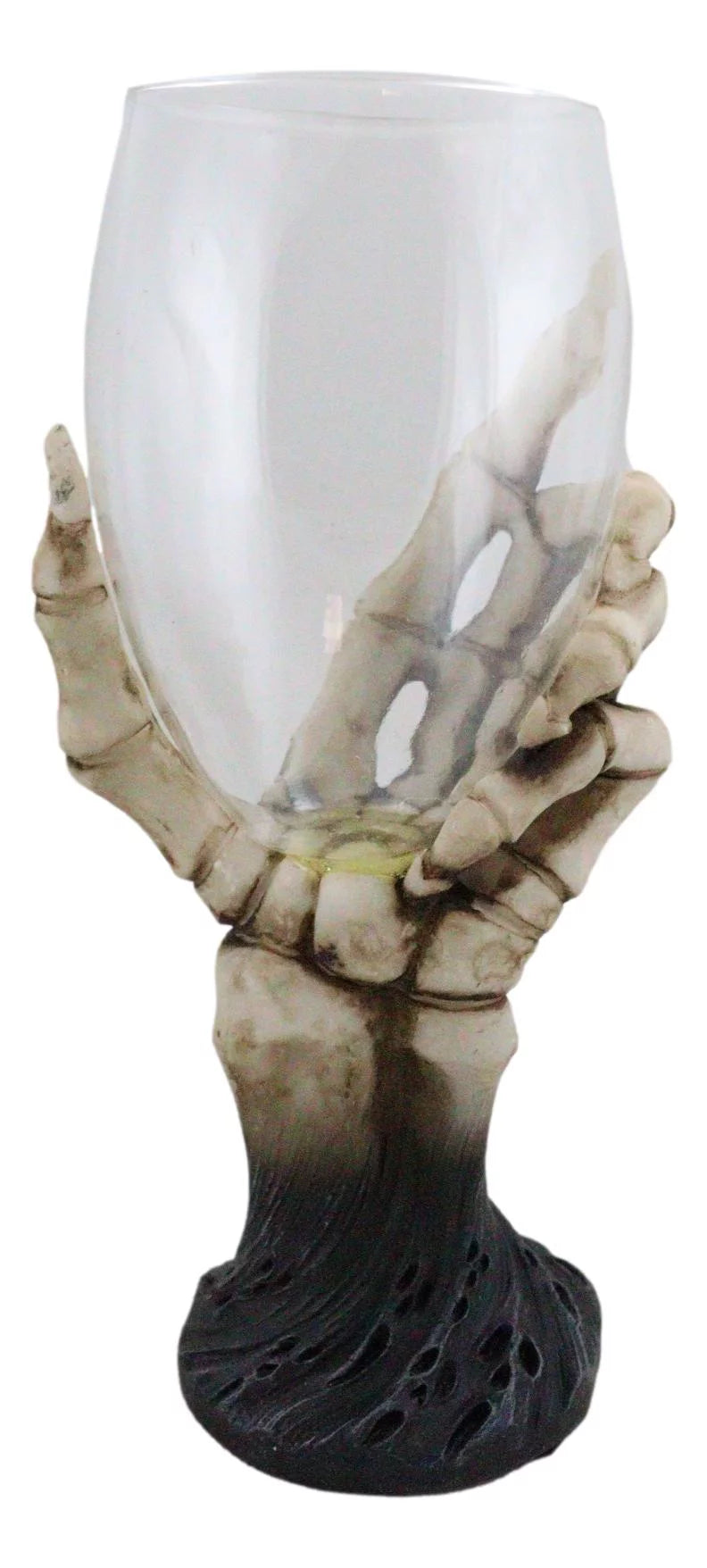 Gothic Skeleton Hand Wine Goblet Glass Chalice U41697