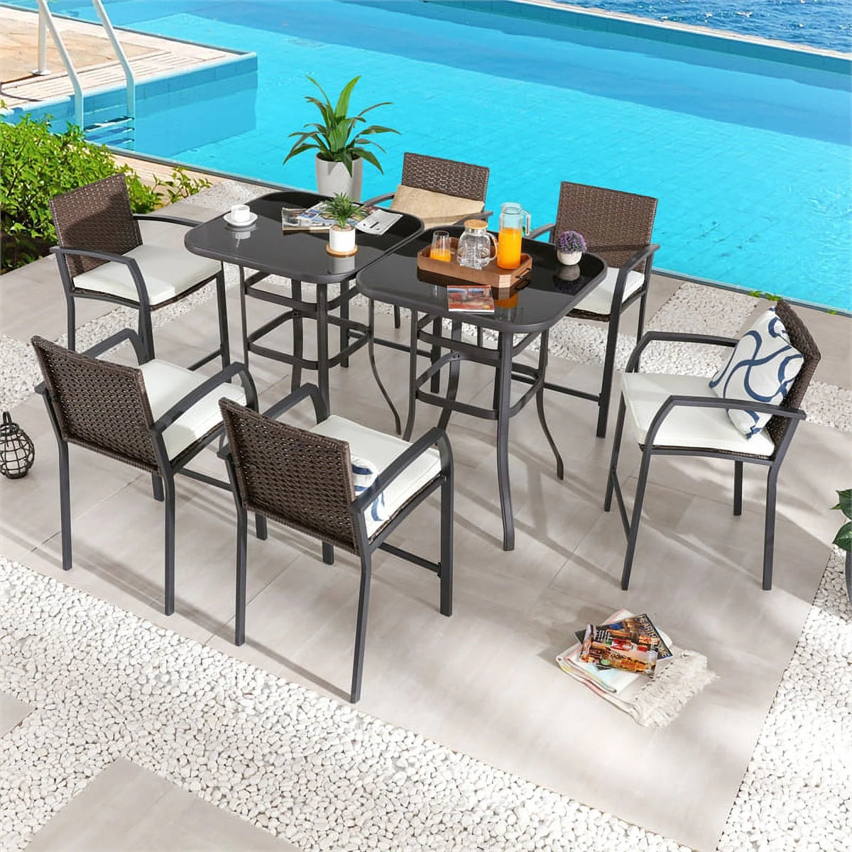 8-Piece Metal Outdoor Dining Set F443