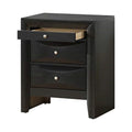 Black 3 Drawer Nightstand F390045