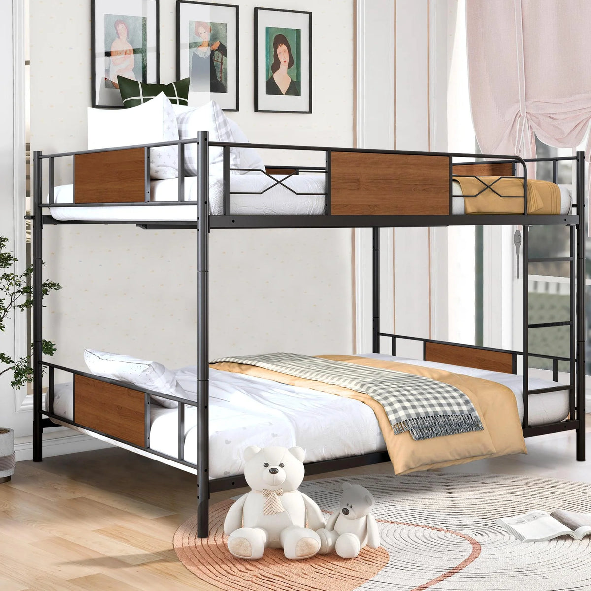 Full over Full Metal Bunk Beds J5968