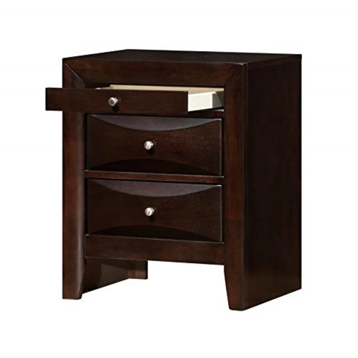 Black 3 Drawer Nightstand F390045