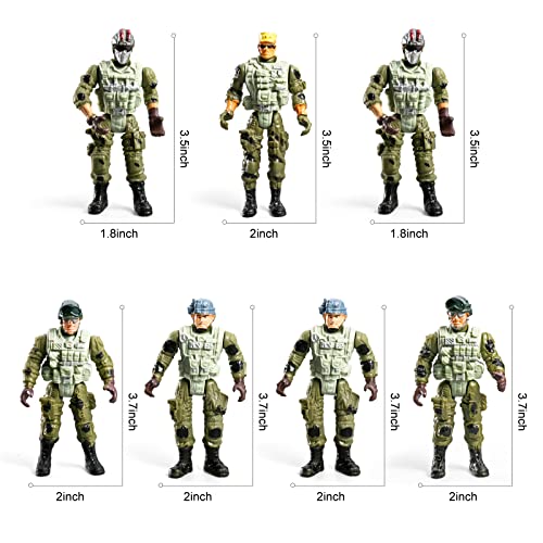 78-in-1 Army Men Toys Set with Military Truck Helicopter Kayak Boat Motorcycle Action Figures C31251