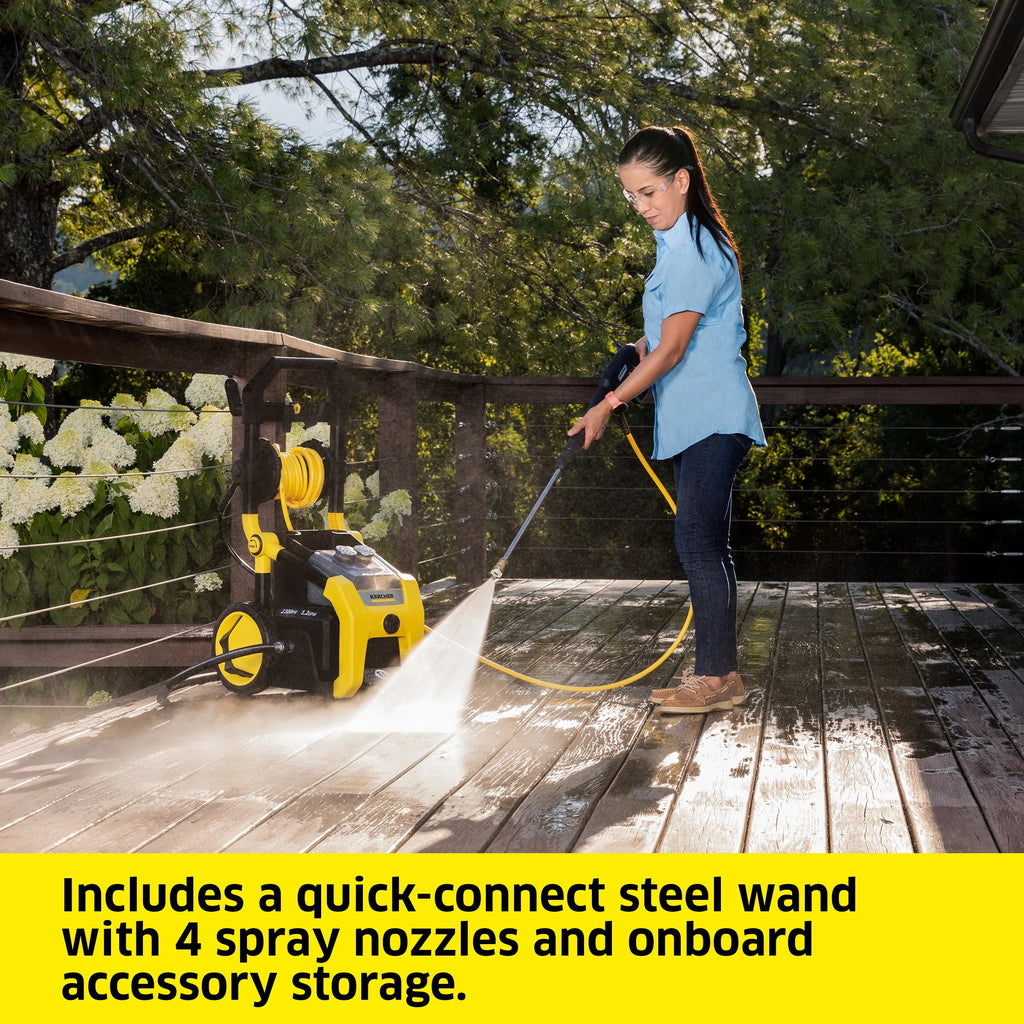 Electric Pressure Washer with 3 Nozzles and Hose S941263