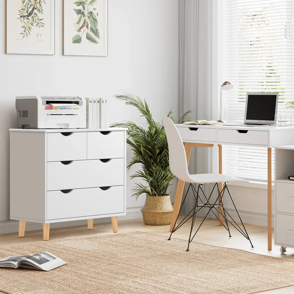 White 6 Drawer Wood Dresser Y2234
