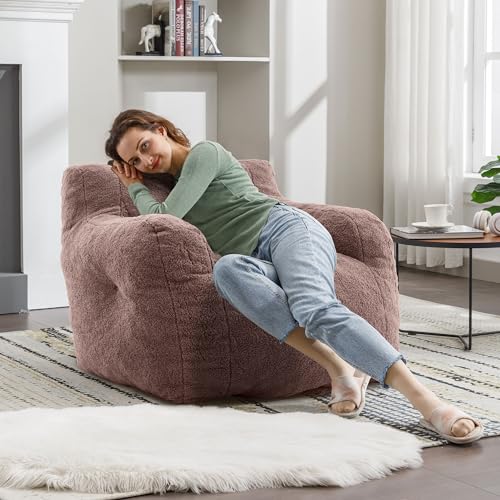 White Tufted Bean Bag Chair Y860