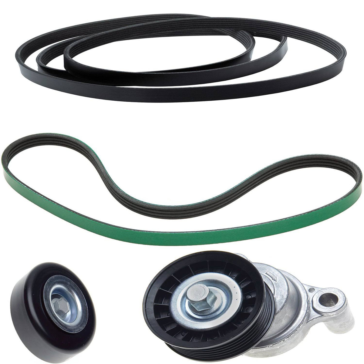 Automatic Belt Tensioner and Pulley Kit with Belts K930