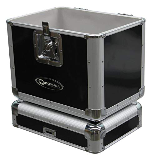 Black Stackable Record Utility Case for 70 12" Vinyl Records O6956