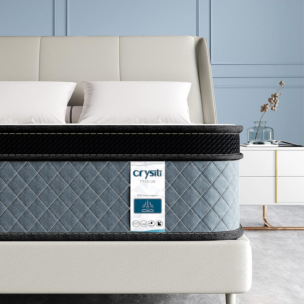 Queen Size Memory Foam Innerspring Hybrid Mattress B5650