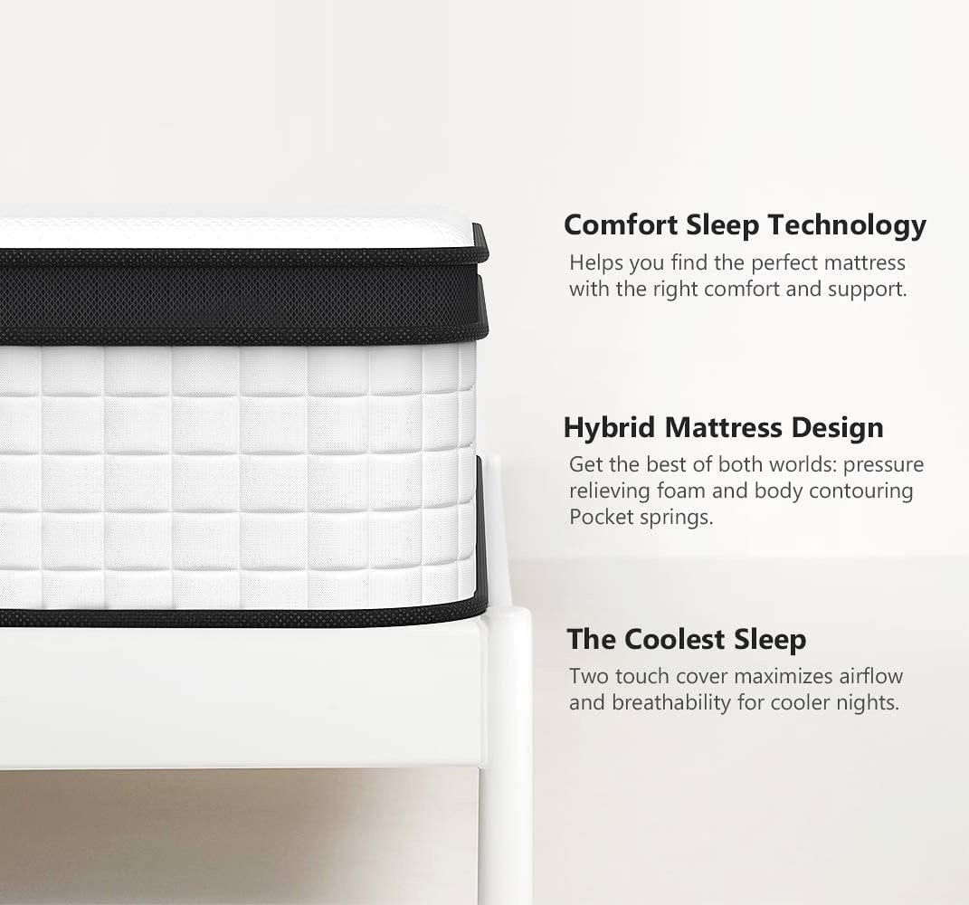 10 Inch Hybrid Foam Spring Mattress Twin O432245