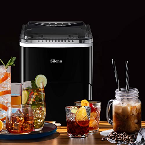 Countertop Ice Maker with 2L Capacity, 26lbs in 24Hrs, 2 Sizes Bullet Ice O7934
