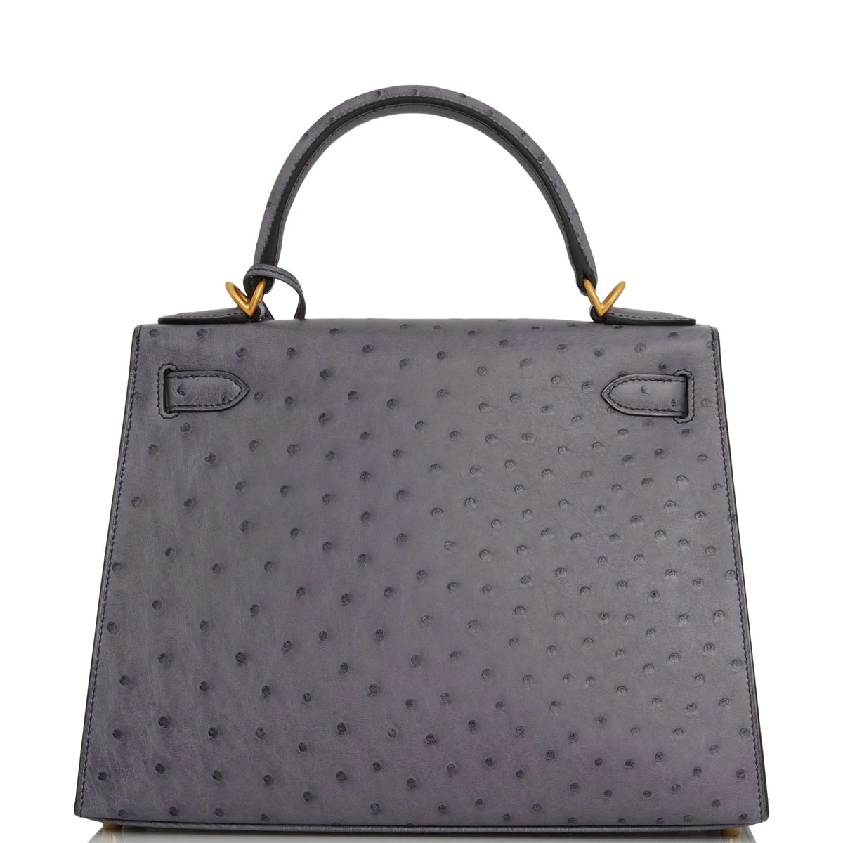 Gris Agate and Gris Perle Ostrich Bag A102