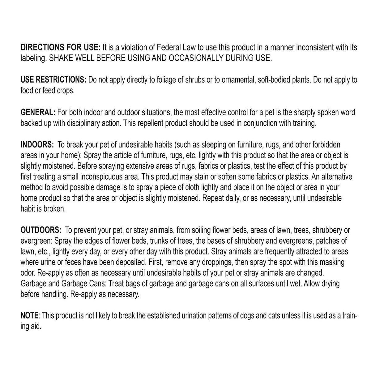 Indoor/Outdoor Cat & Kitten Repellent D4894