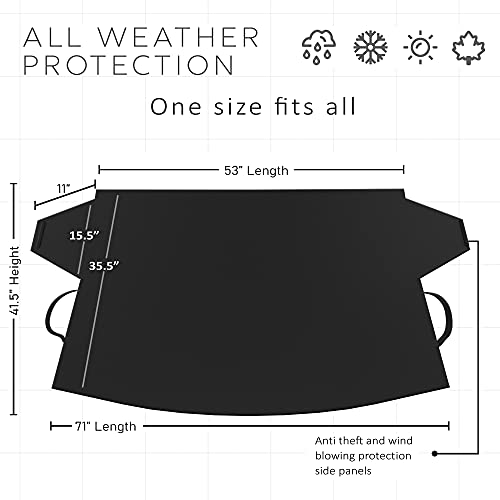 Windshield Cover for Ice and Snow 700D Marine Waterproof Fabric C79832