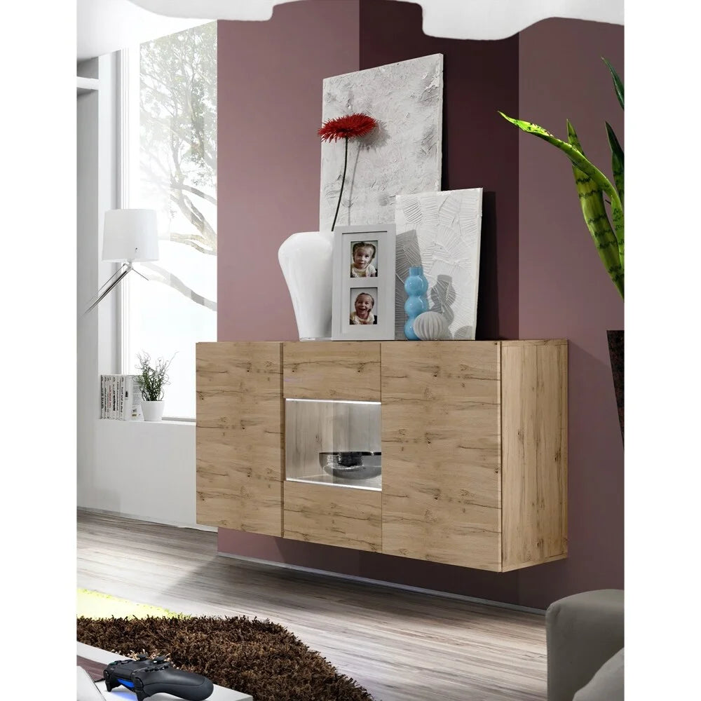 Wall Mounted Floating Sideboard Oak T15365