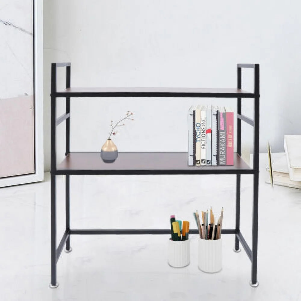 Wood Countertop Hutch Bookshelf 2PCS H91936