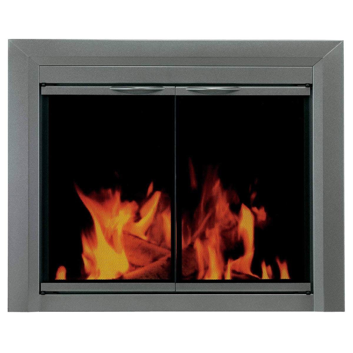 Gunmetal Fireplace Glass Door Q9664
