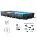 32ft x 16ft x 52in Rectangular Swimming Pool and Maintenance Kit N48063