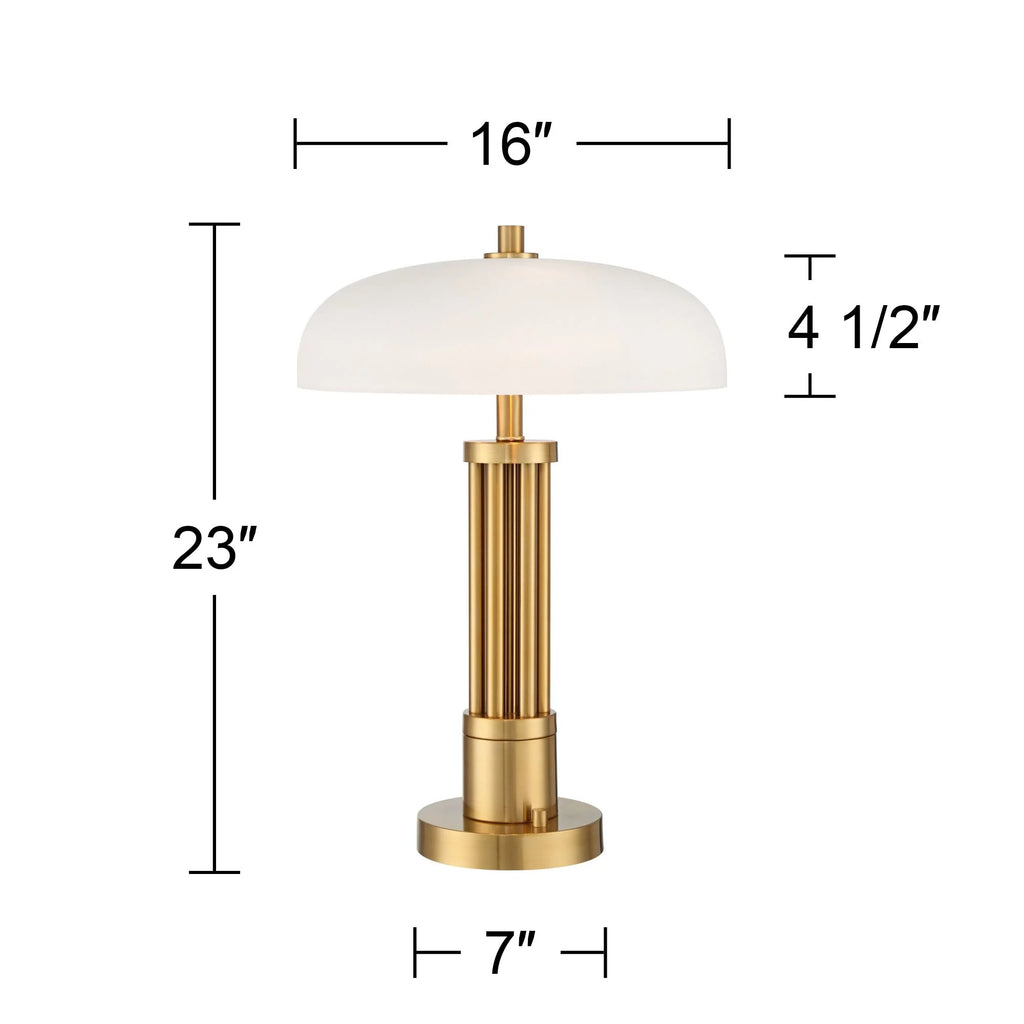 Mid Century Modern Accent Table Lamp with USB Ports Q75204