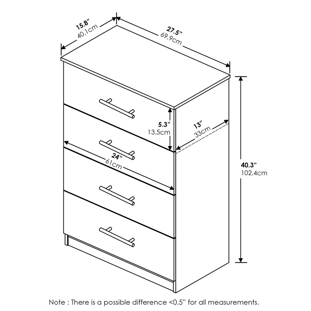 4-Drawer Dresser with Handle L580417
