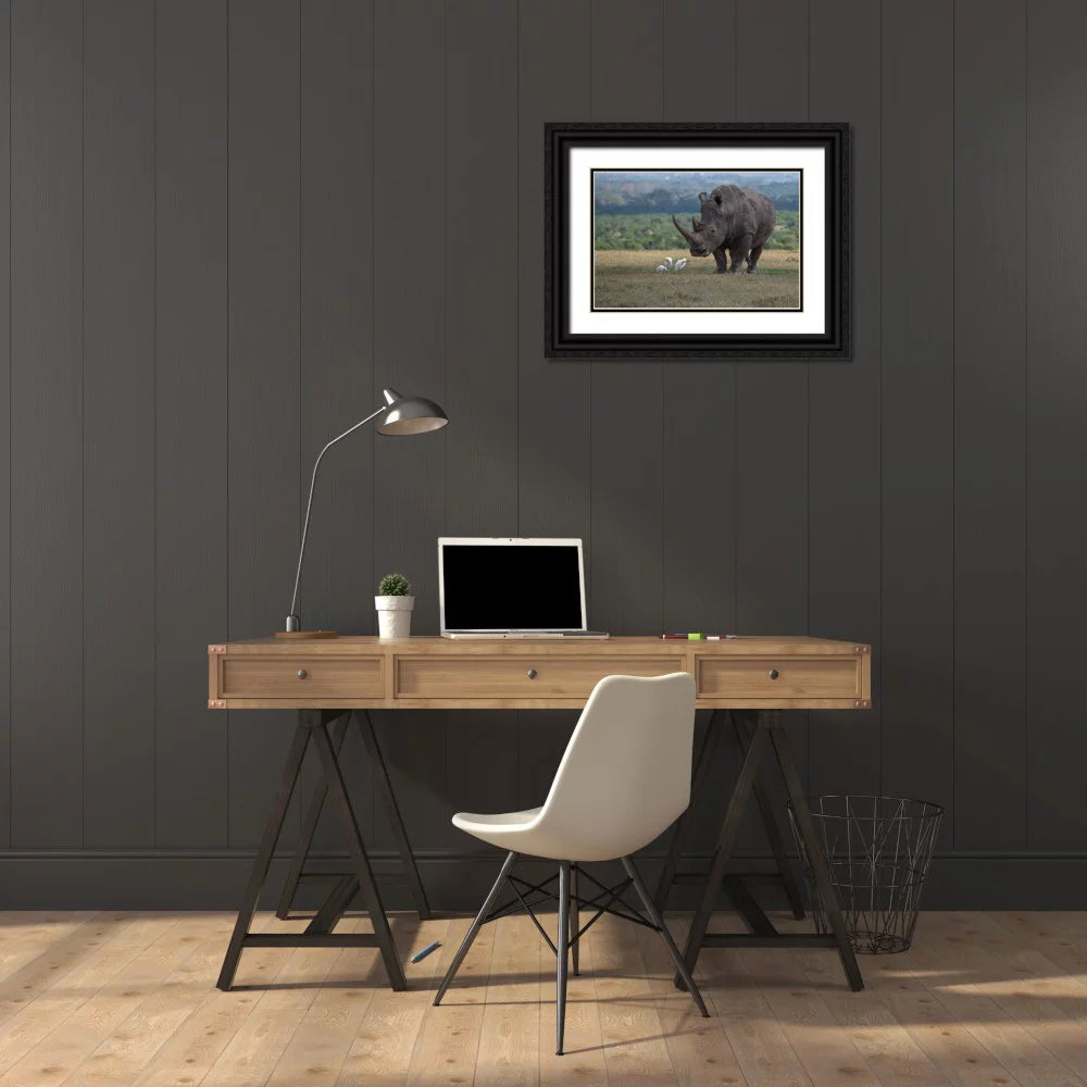 Black Ornate Wood Framed Art Print N3853