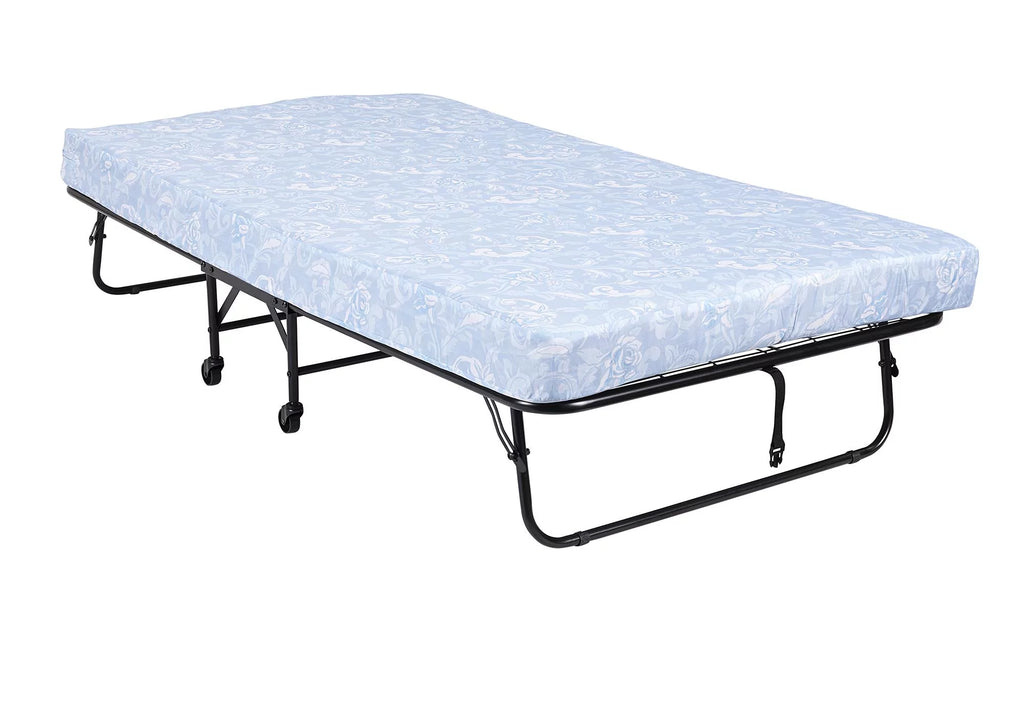 Folding Rollaway Guest Bed with 5 Inch Mattress, Twin I678
