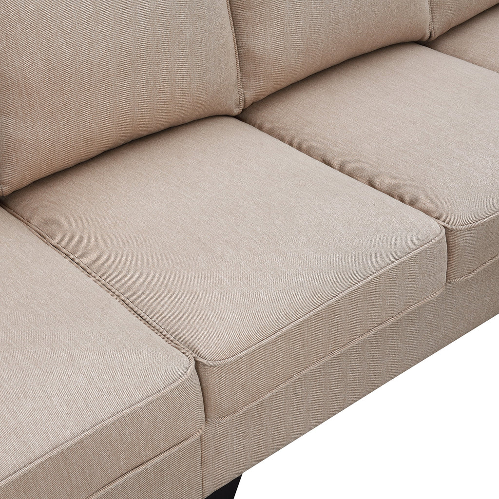 L Shaped Linen Sectional Sofa with Chaise N399153