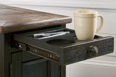 Chairside End Table with USB Ports & Outlets C350890
