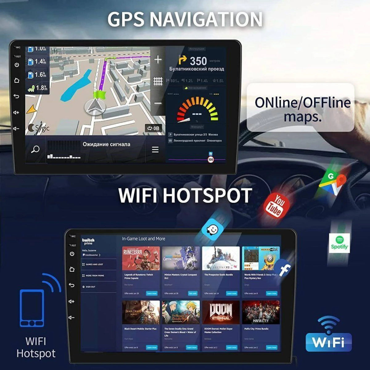 9'' Android 12 Carplay Car Radio Player Stereo GPS X9645