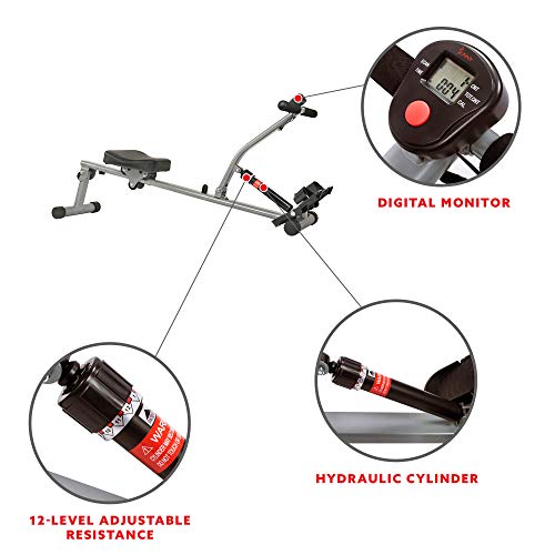 Compact Adjustable Rowing Machine with 12 Levels of Resistance K38229