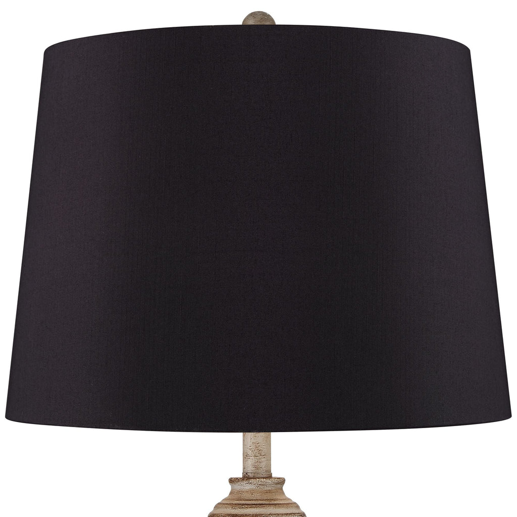 Set of 2 Beige Wood Table Lamps S266
