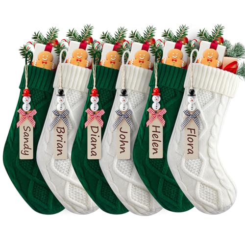 18 Inches 6 Pack Knitted Christmas Stockings H7041