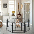 8 Panel Metal Exercise Pen with Pet Door F2694
