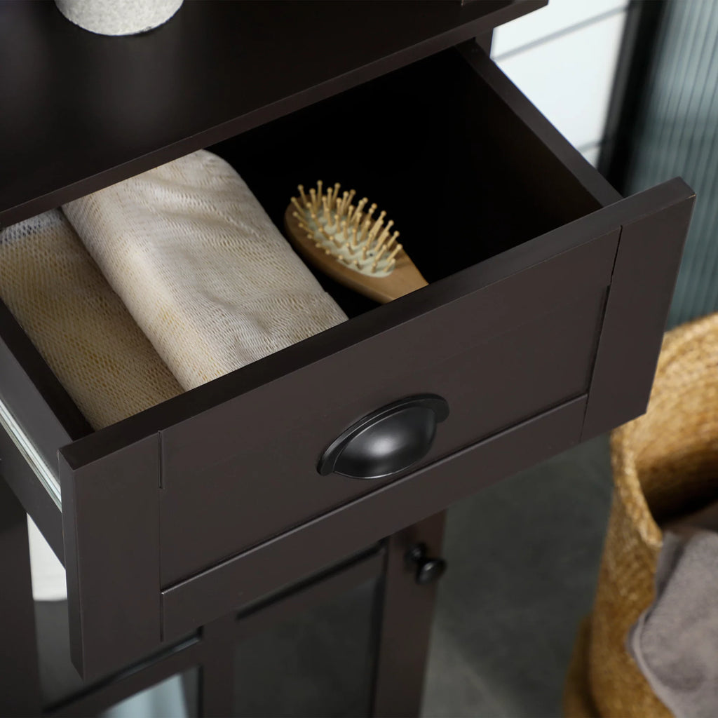 Slim Bathroom Storage Cabinet with Door & Shelves H71819