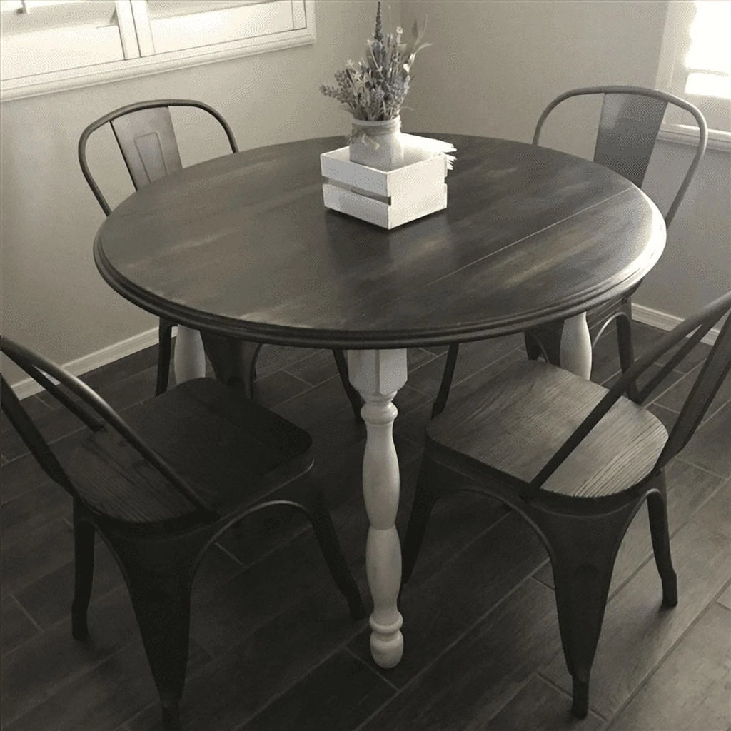 Metal Dining Chairs with Wooden Seat Set of 4 Z183