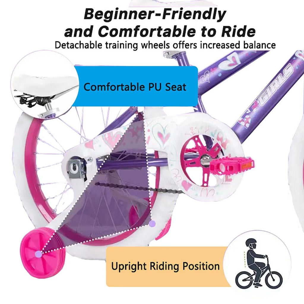 18 in. Kids Bike with Training Wheels W565