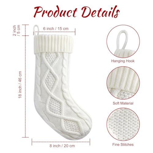 18 Inches 6 Pack Knitted Christmas Stockings H7041