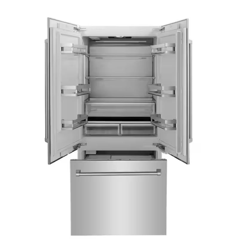 36 in. 3-Door French Door Refrigerator with Ice and Water Dispenser Stainless Steel J2743