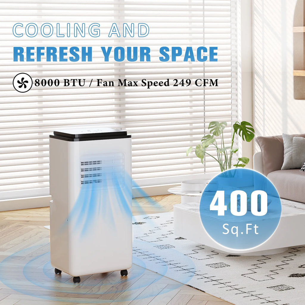 8,000BTU Portable Air Conditioner with Remote Control O757192