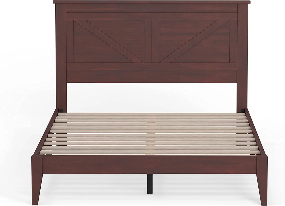 Solid Wood Platform Bed Full Q1744