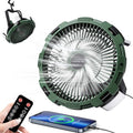 Camping Fan with LED Lantern, 8000mAh Rechargeable Battery Powered Tent Fan with Remote, 4 Speed D97836