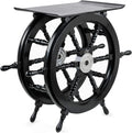 Black Nautical Handcrafted Wooden Stool R3326